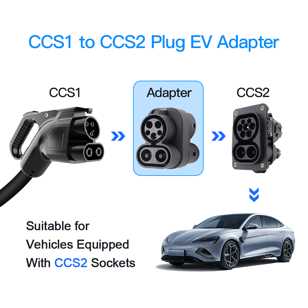 Kolanky 250A CCS1 To CCS2 EV C - Ccs2 To Ccs1 Fast Charge Adapter 250Kw recension och pris